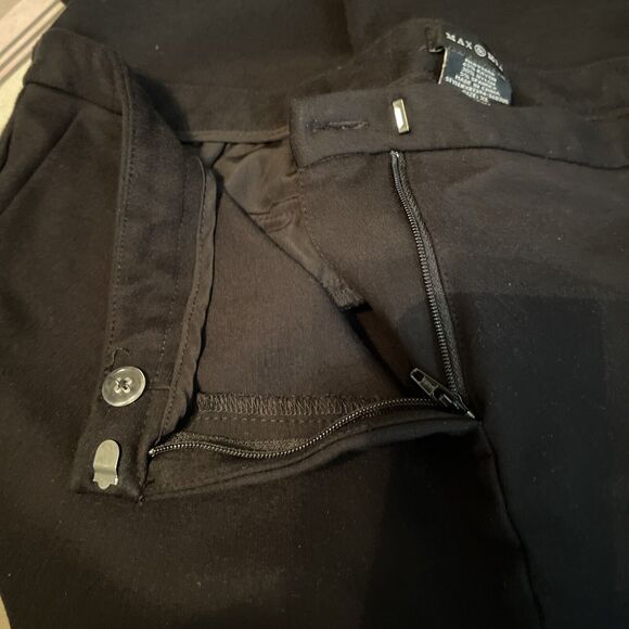 MAX & MIA Women’s Size XL Capri Pants Black Rayon Nylon Spandex - Picture 7 of 7